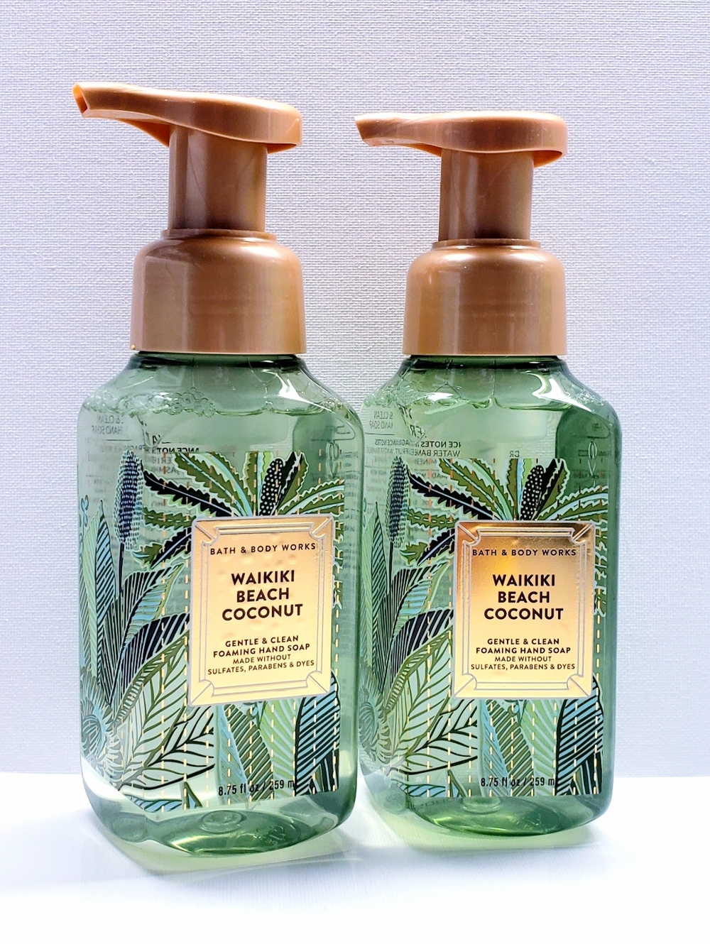 Bath & Body Works WAIKIKI BEACH COCONUT Gentle & Clean Foaming Hand Soap (2 Pcs)
